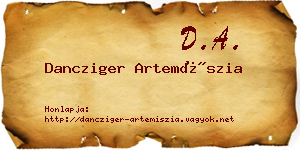 Dancziger Artemíszia névjegykártya